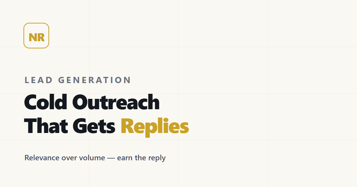 Cold Outreach That Actually Gets Replies