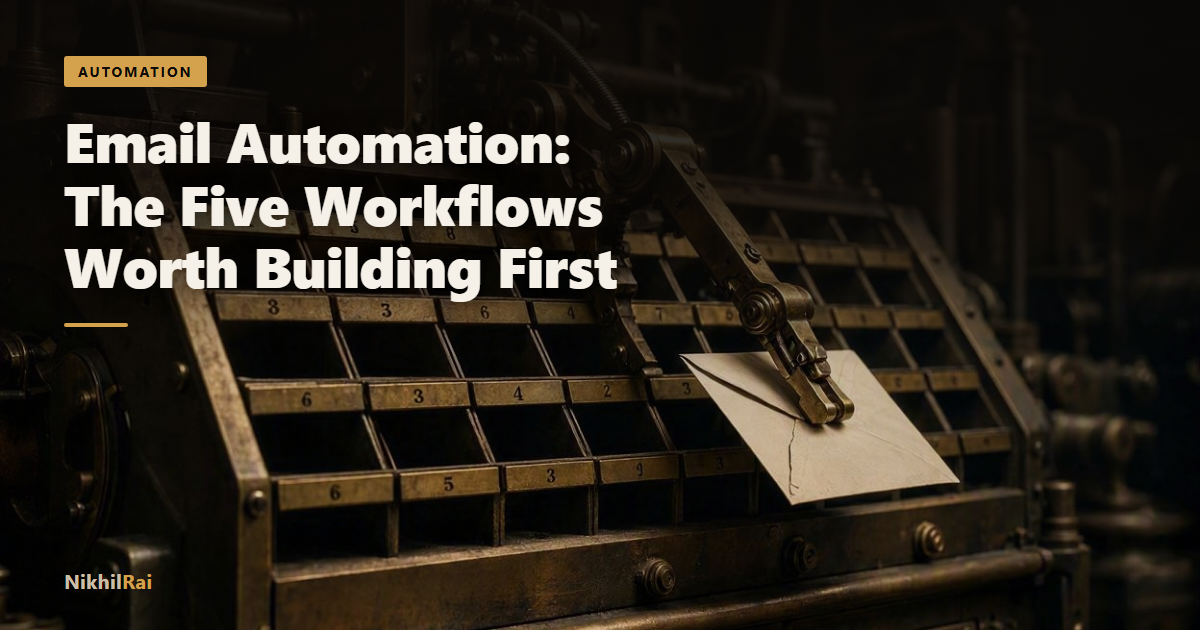 Email Automation Workflows: The Five Worth Building First