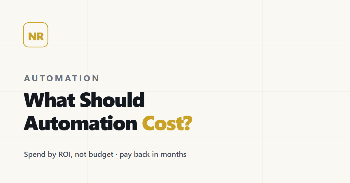 How Much Should You Spend on Automation?