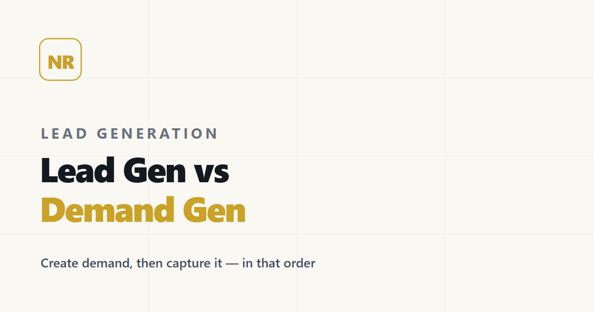Lead Generation vs Demand Generation: What's the Difference?