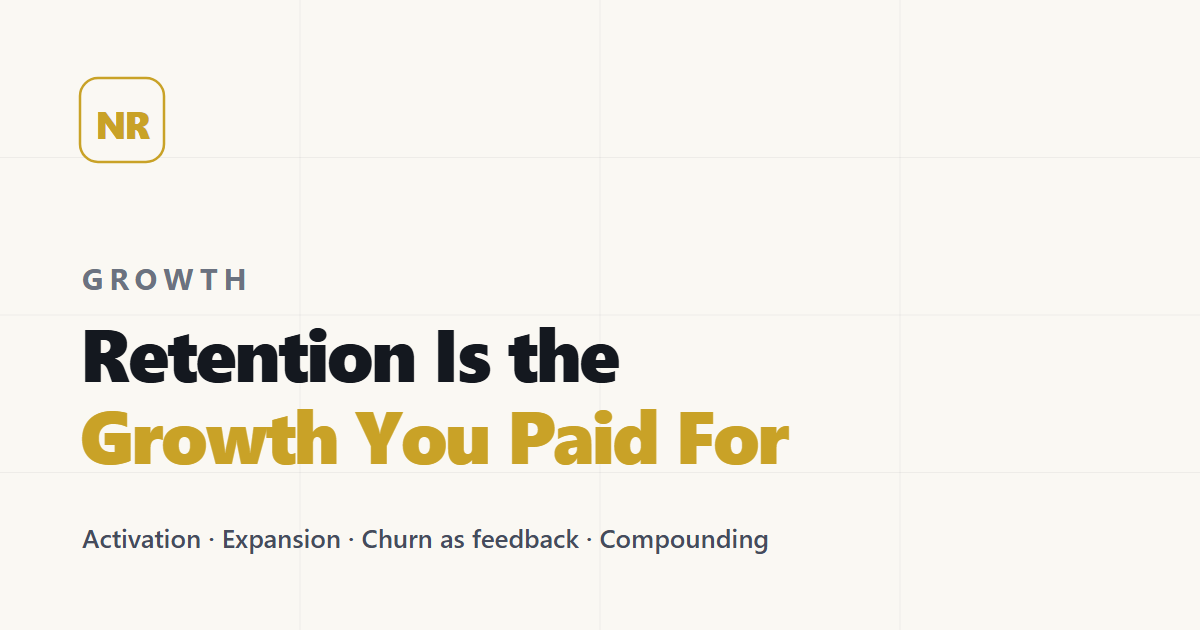 Retention Is the Growth You Already Paid For