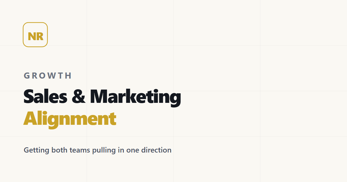 Sales and Marketing Alignment: How to Actually Get It