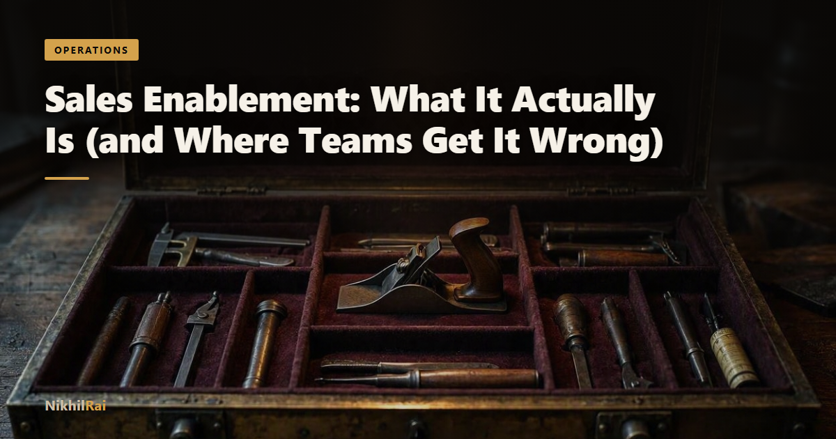Sales Enablement: What It Actually Is (and Where Most Teams Get It Wrong)