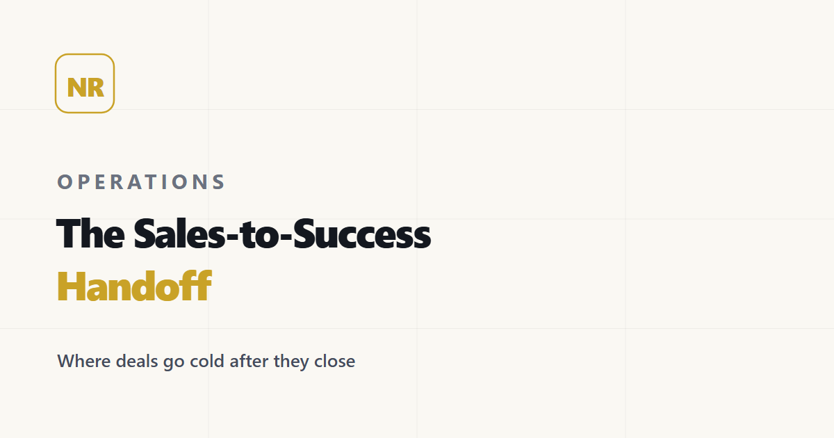 Sales to Success Handoff