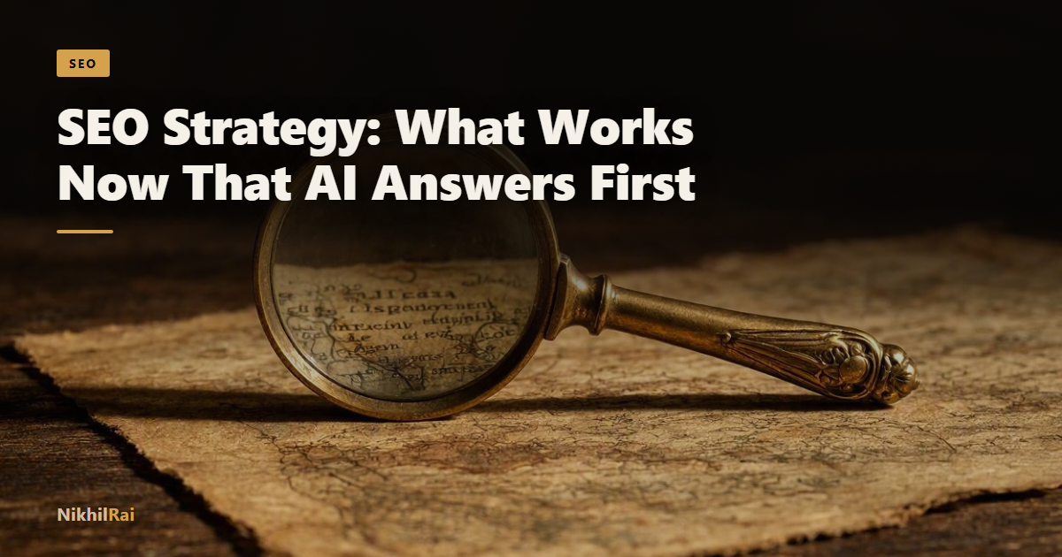 SEO Strategy: What Works Now That AI Answers First